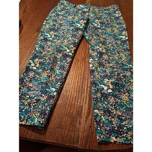 Size 4P Ann Taylor LOFT Marisa The Riviera Pant Floral Ankle Pants Capri Casual